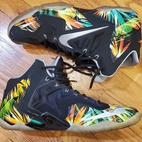 NIKE LEBRON 11 "Everglades" Sneakers Men size US 12 - Picture 4 of 7